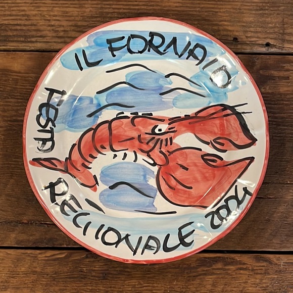 IL FORNAIO FESTA REGIONALE 2004 VINTAGE  ITALIAN LOBSTER COLLECTIBLE PLATE - Picture 3 of 5